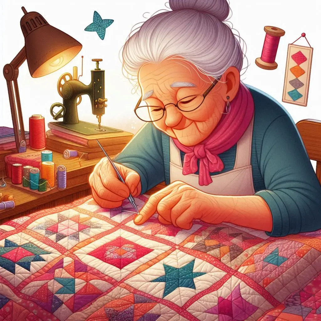 grandma quilting