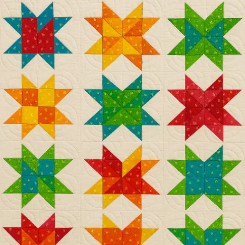 Star Block Quilt Pattern