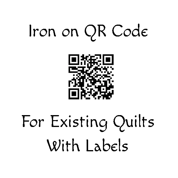 Iron-on QR code for personalized quilt labels Iron-on QR code for personalized quilt labels
