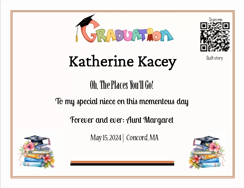 quilt label - Katherine Kacey