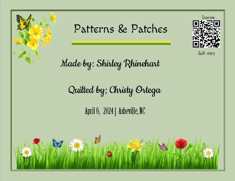 custom quilt label - Patterns & Patches