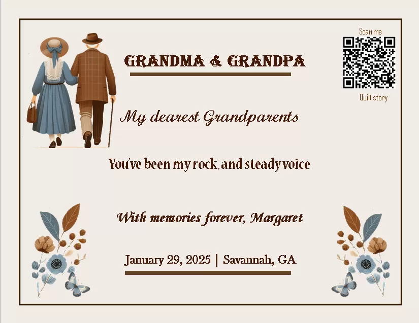 quilt label - grandma & grandpa quilt label - grandma & grandpa
