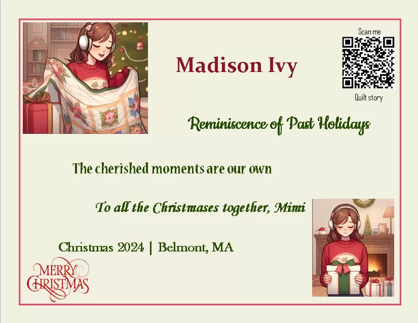 custom quilt label - Madison Ivy custom quilt label - Madison Ivy