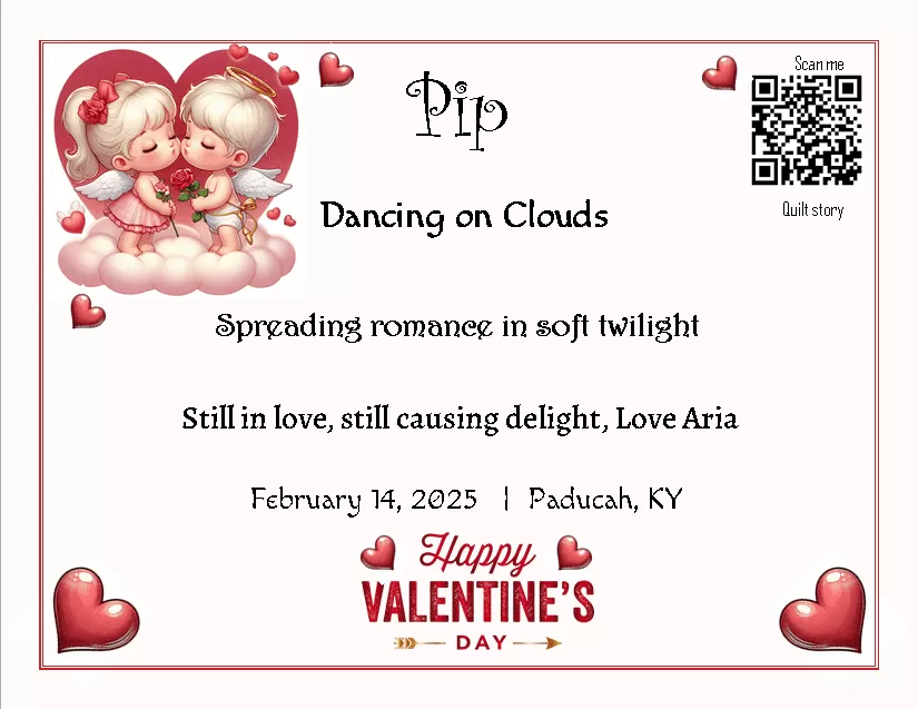 quilt label - Happy Valentine's quilt label - Happy Valentine's